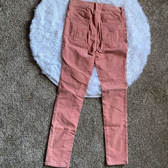 Rag & Bone High Rise Skinny Corduroy Pants Cameo Pink Womens Size 27 - Picture 2 of 10